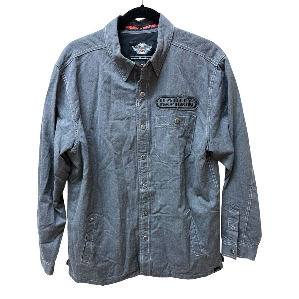 Harley-Davidson Genuine MotorClothes Quilted Herringbone Shacket Jacket. Sz M